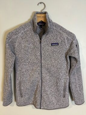 Patagonia Heather Gray Zip-Up Fleece Jacket